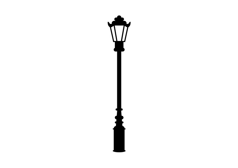 800x566 Retro Street Lamp Vector