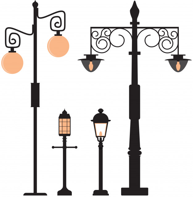 626x638 Vintage Street Lamp Vector Premium Download