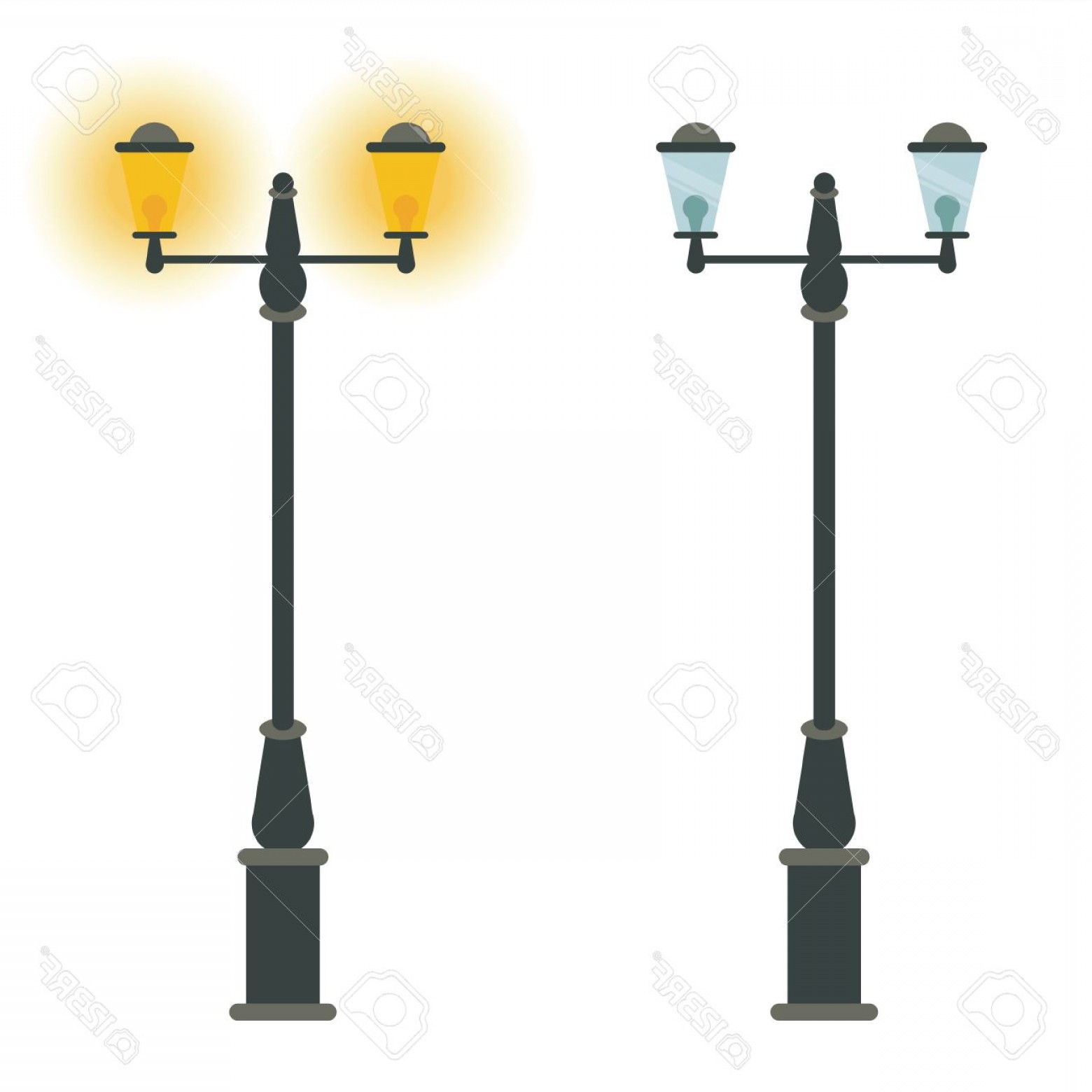 1560x1560 Photostock Vector Street Lamp Vector Icon Design Outdoor City