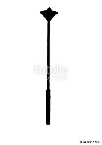 354x500 Silhouette Of Street Lamp Vector. Stock Image And Royalty Free