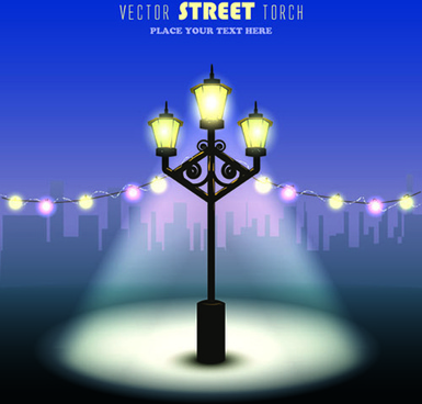 385x368 Street Lamp Free Vector Download (1,496 Free Vector) For