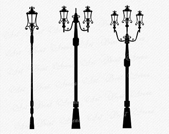 340x270 Street Light Vector Etsy