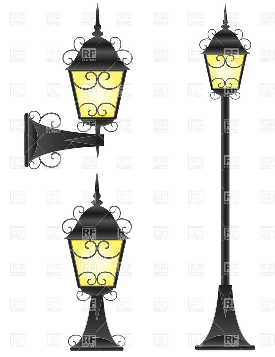 927x1200 Vintage Streetlight Vector Image Vector Artwork Of Objects