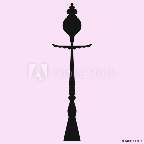 500x500 Street Light Vector Silhouette Isolated