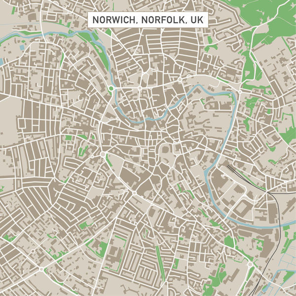 600x600 Norwich Norfolk Uk City Street Map