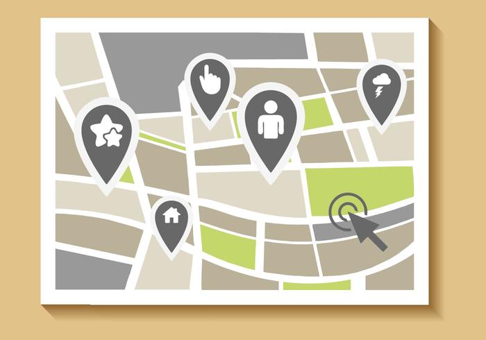 700x490 Street Map Free Vector Art