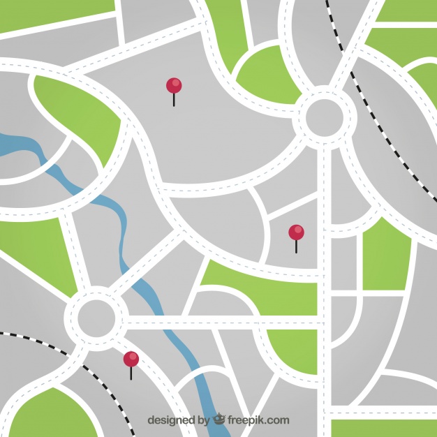 626x626 Street Map With Pins Background Vector Free Download