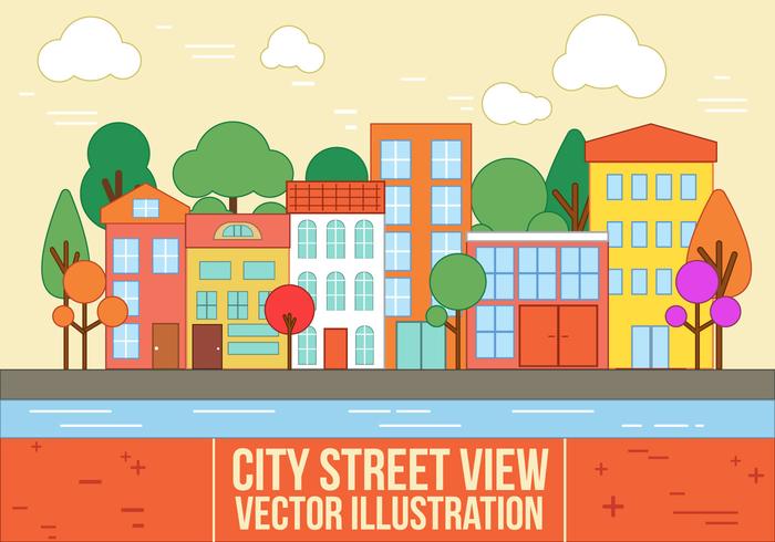 700x490 Free Vector City Street View