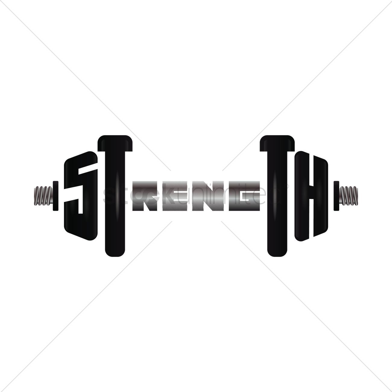 1300x1300 Strength Typography Vector Image