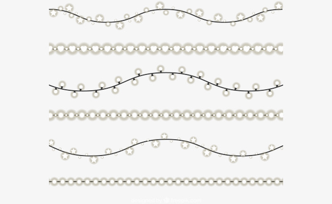 650x400 6 Bright String Of Holiday Lights Vector Material, Light Post