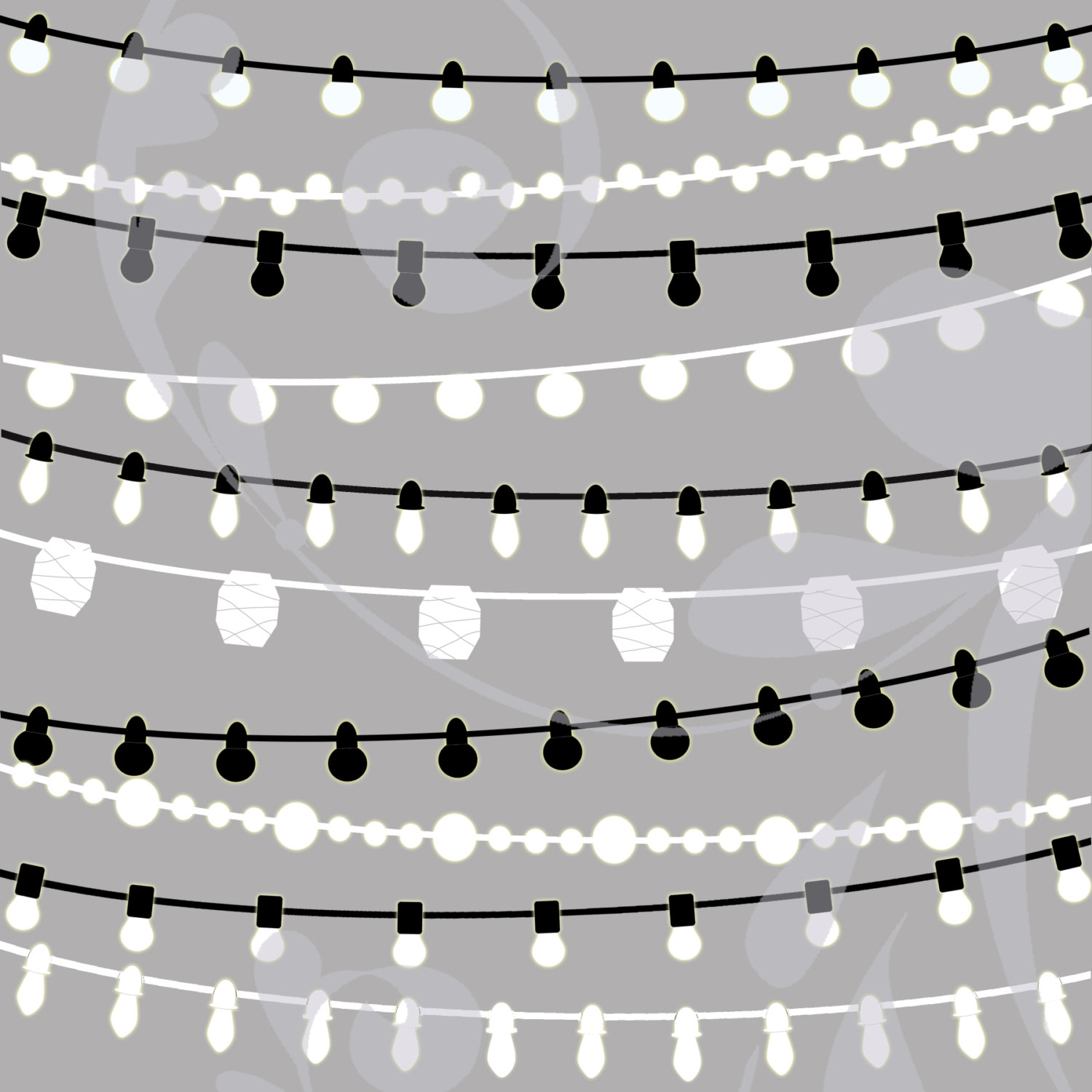 1500x1500 Christmas Lights Clipart Twinkle Light