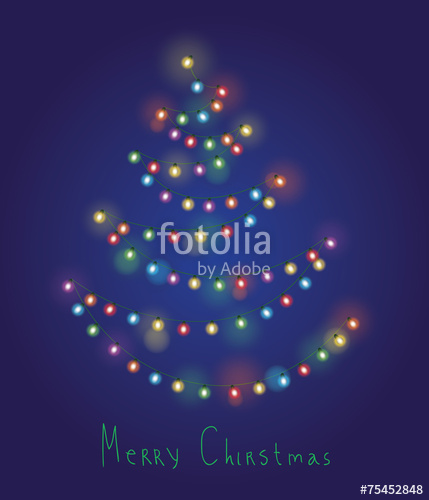 429x500 Christmas String Lights. Vector Illustration. Stock Image And