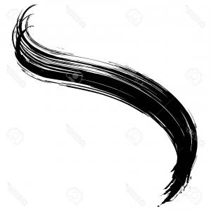 300x300 Black Ink Brush Stroke Isolated On White Vector Arenawp