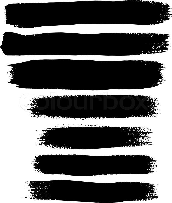675x800 Black Ink Vector Brush Strokes Stock Vector Colourbox