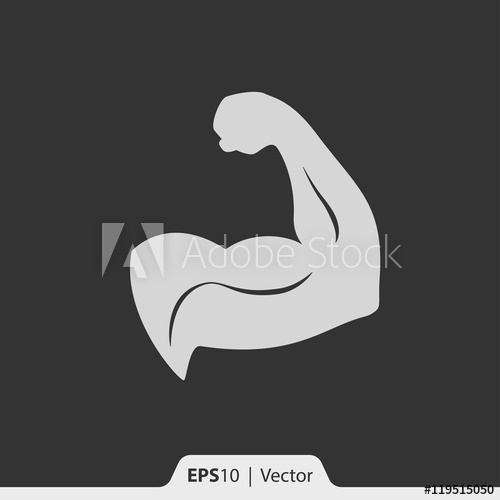 500x500 Strong Arm Vector Icon For Web And Mobile