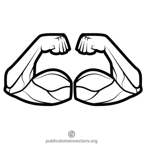 500x500 Strong Arms Vector Clip Art Public Domain Vectors