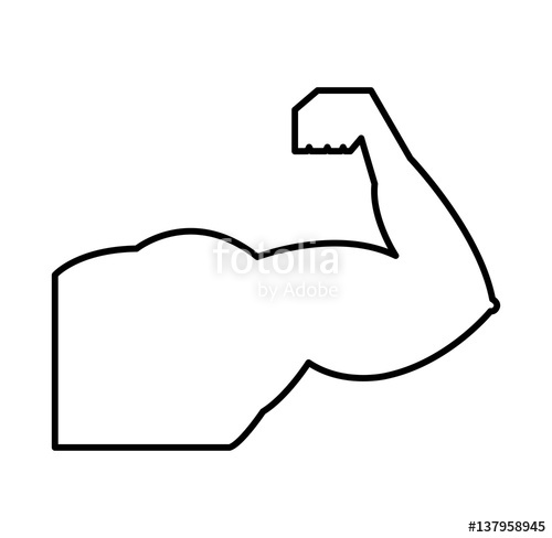 500x488 Strong Arm Isolated Icon Vector Illustration Design Stock Image