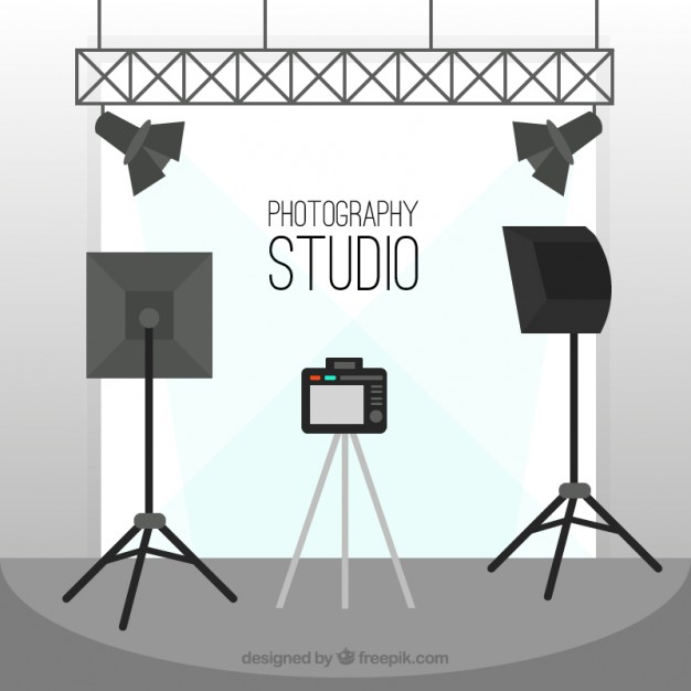 626x626 Flat Photography Studio Vector Free Download