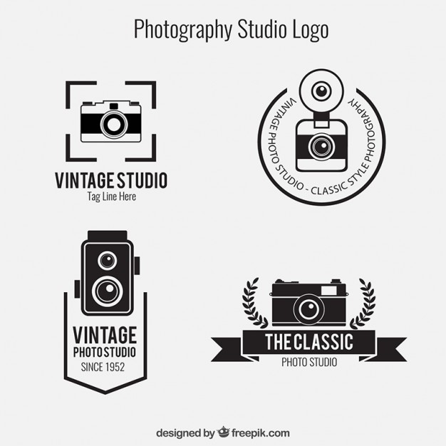 626x626 Photography Studio Logos Pack Vector Free Download