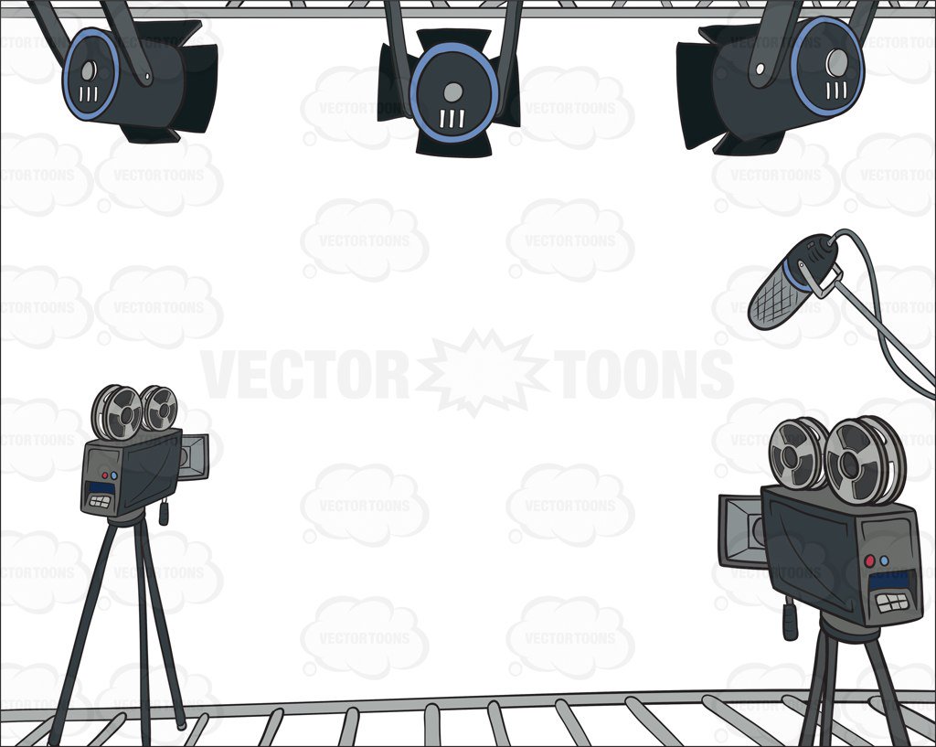 1024x817 Video Studio Background Clipart By Vector Toons