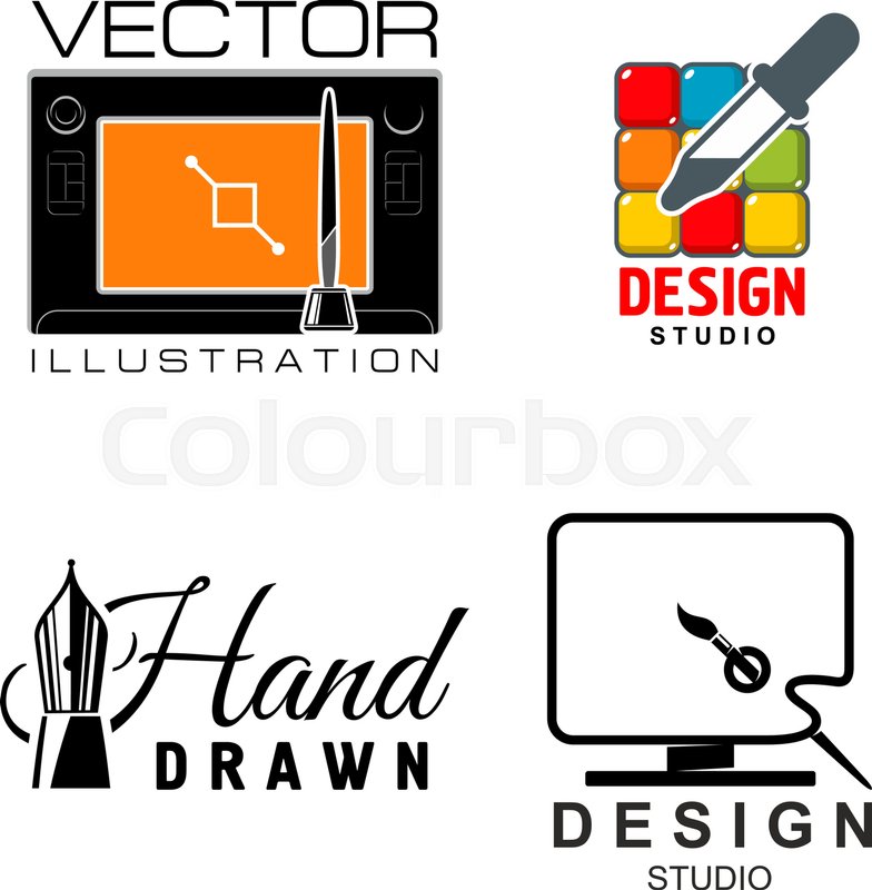 784x800 Designer Studio Vector Icons For Graphic Design And Illustration