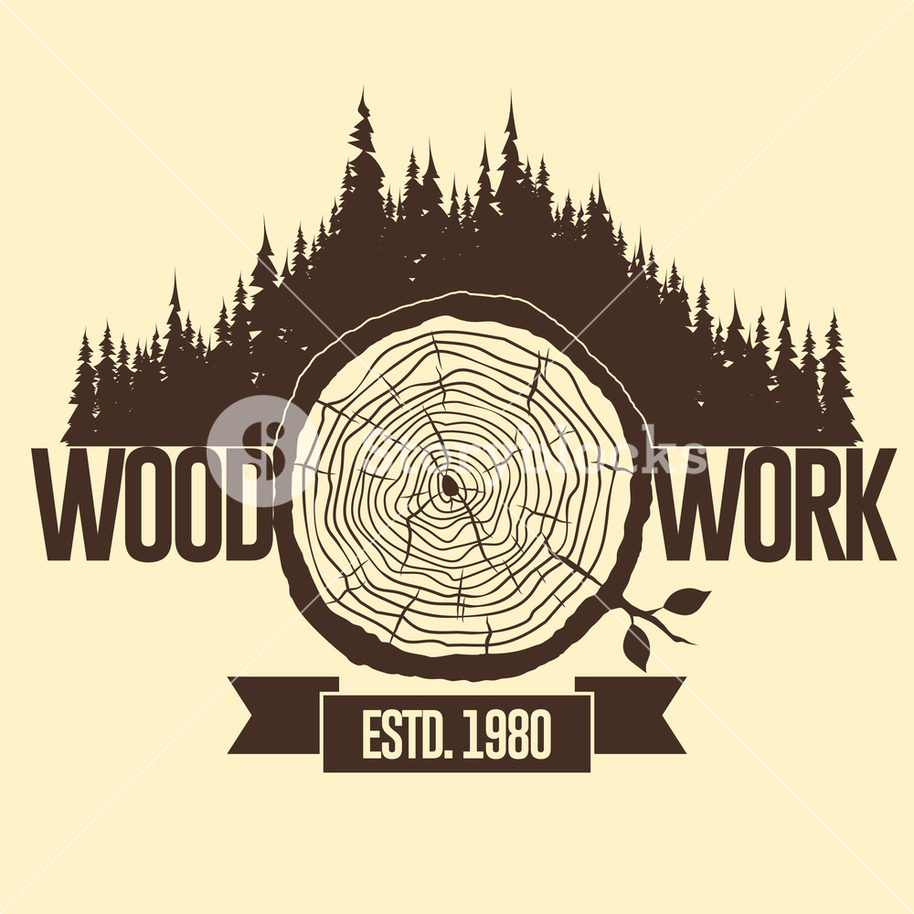 1000x1000 Tree Rings, Cut Stump. Vector Royalty Free Stock Image