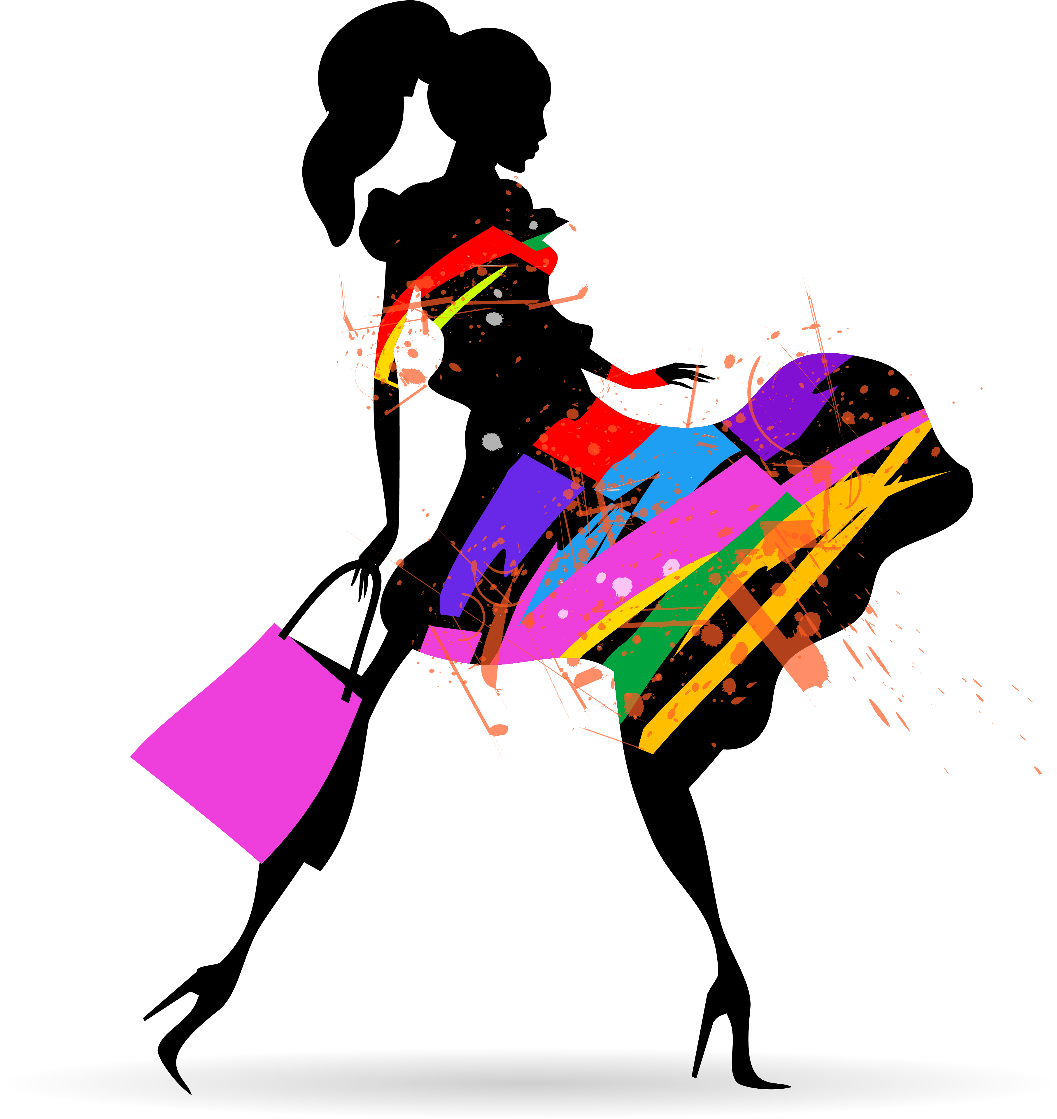 3625x3838 Fashion Girl With Shopping Vectors 10 Free Download