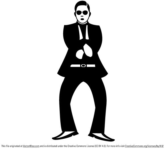 580x528 Free Gangnam Style Dance Vector
