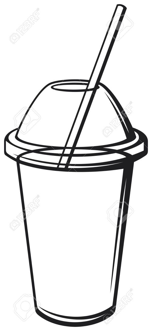 600x1300 Styrofoam Cup Clip Art Black And White