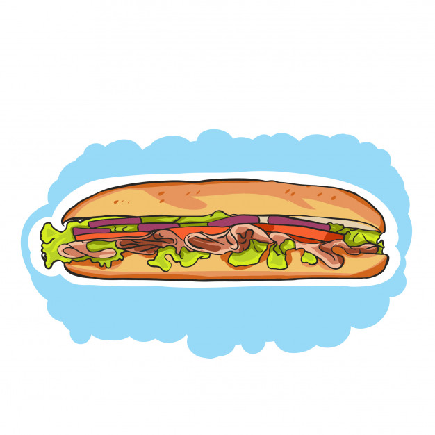 Sub Sandwich Vector at GetDrawings.com | Free for personal use Sub