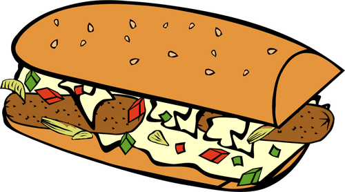 500x278 Vector Image Of Submarine Sandwich Public Domain Vectors