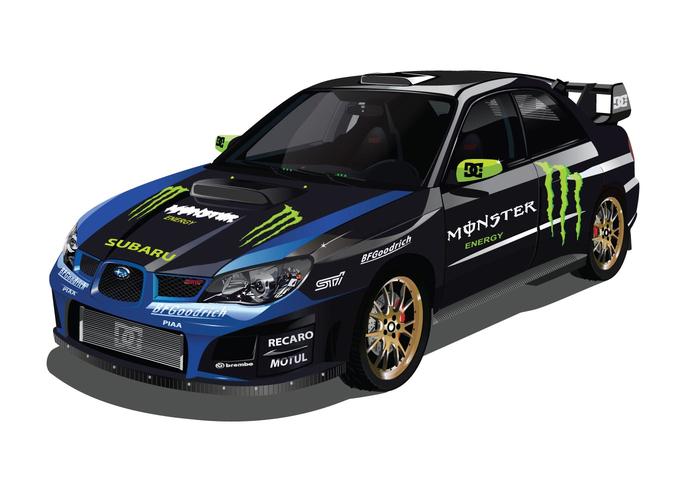 700x490 Free Vector Subaru Sti 2 Race Car