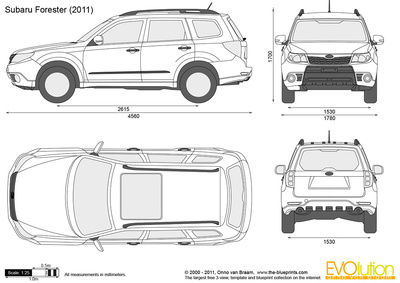 Subaru forester размеры