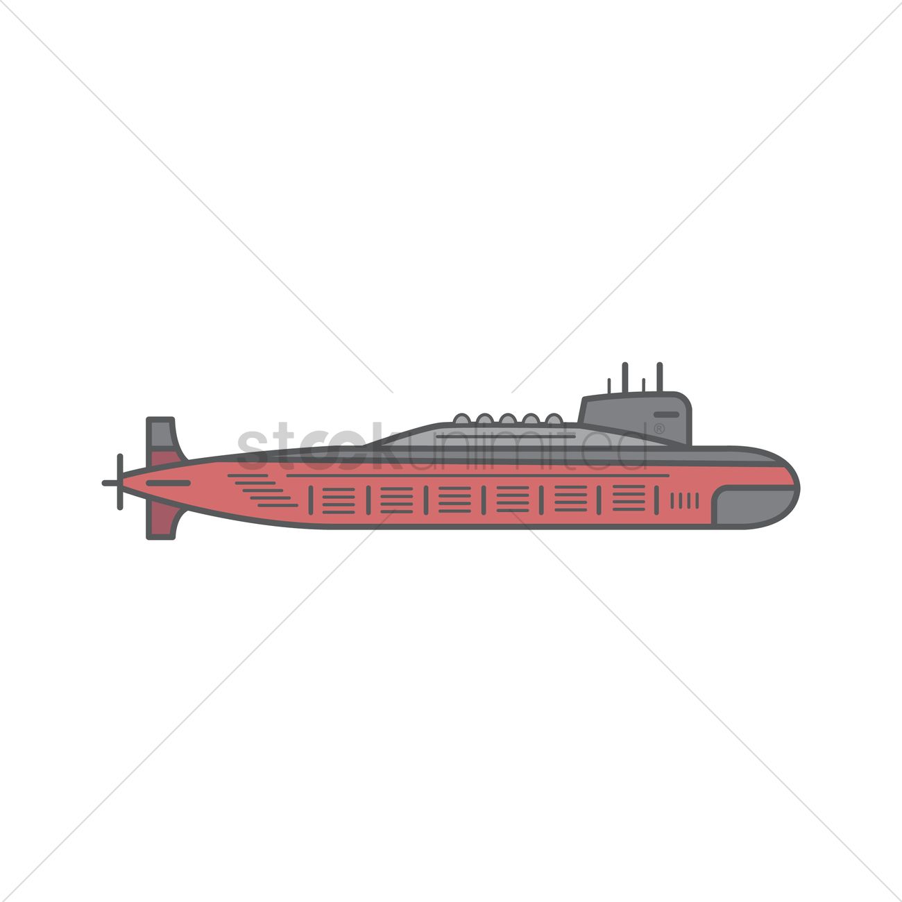 1300x1300 Submarine Vector Image