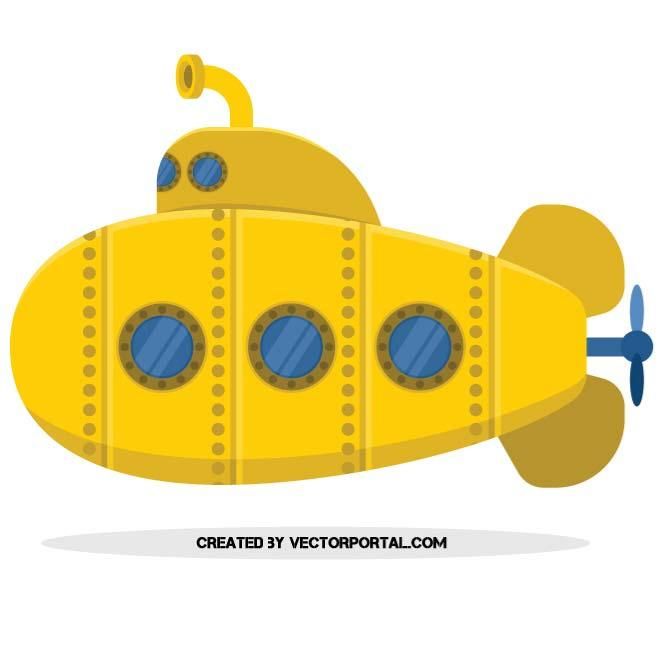 660x660 Yellow Submarine Vector Image Patern Motifs Clipart In 2018