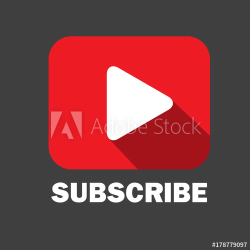 500x500 Video Subscribe Vector Banner