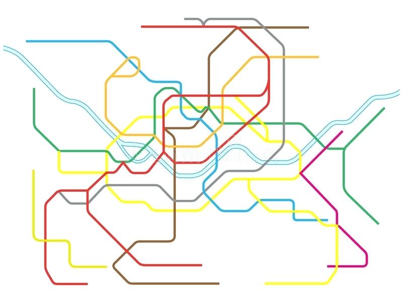 800x590 Download Colorful Metropolitan Subway Map Stock Vector