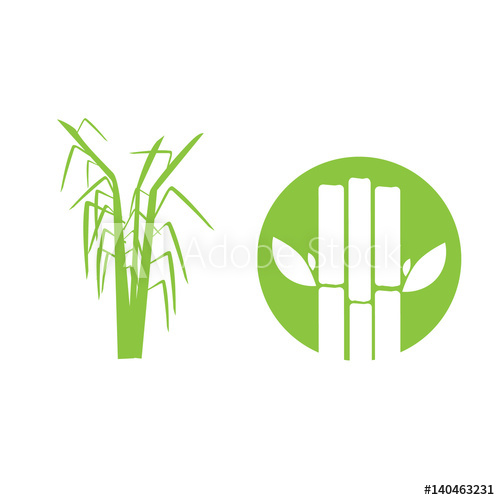500x500 Sugar Cane Flat Icons Set Illustration Vector