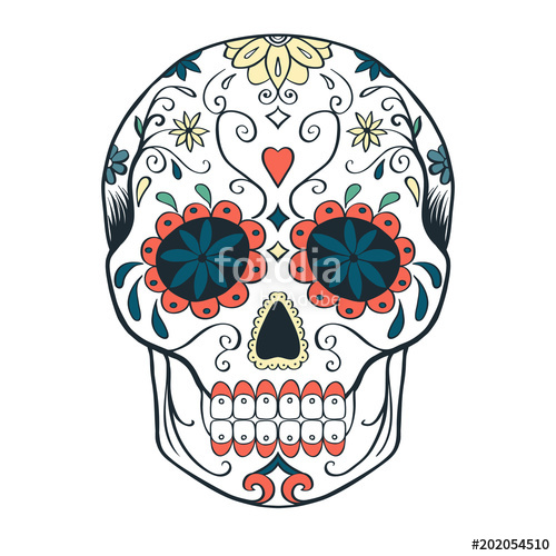 500x500 Sugar Skull, Vector Illustration Stock Image And Royalty Free