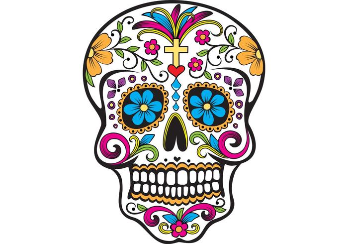 700x490 Free Sugar Skull Vector