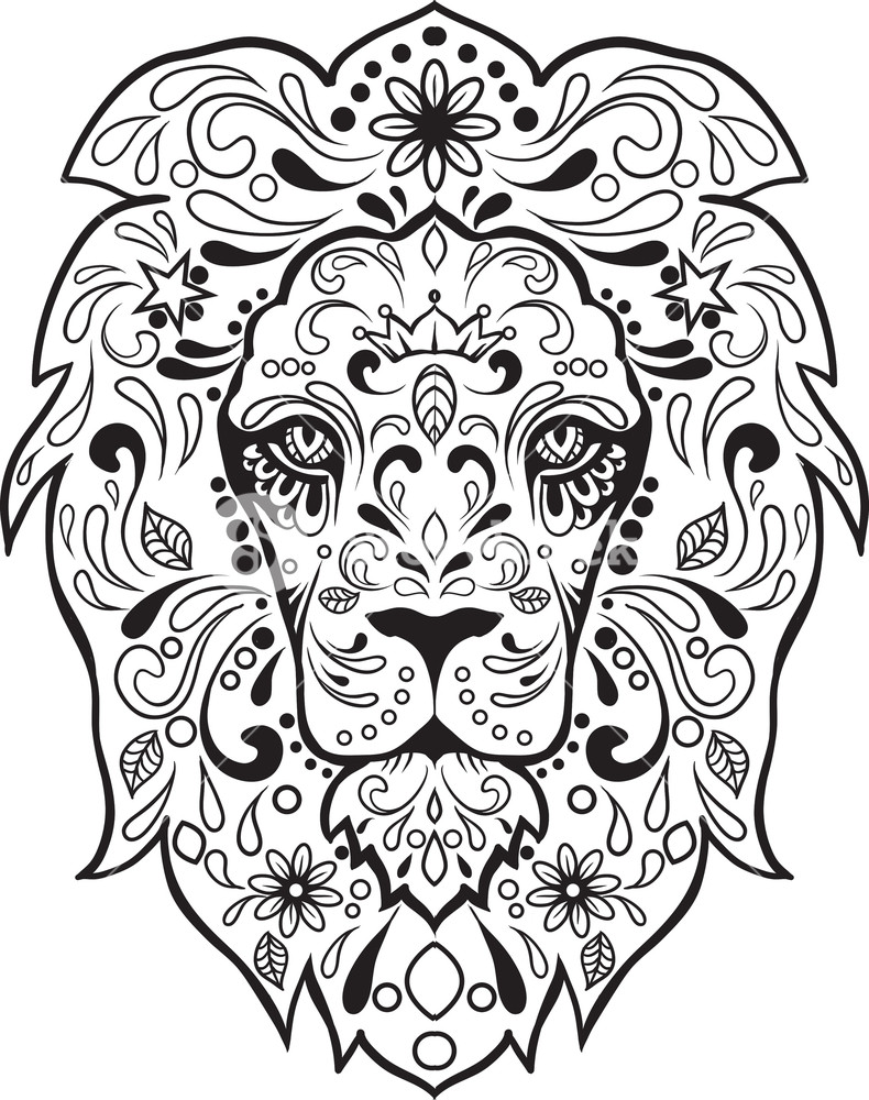 790x1000 Sugar Skull Vector Element Royalty Free Stock Image