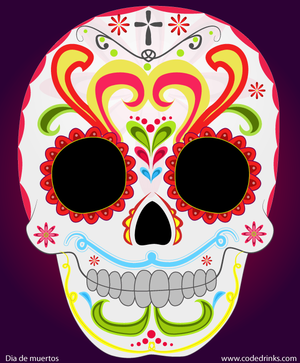 600x725 Day Of The Dead Sugar Skull Vector Image 123freevectors