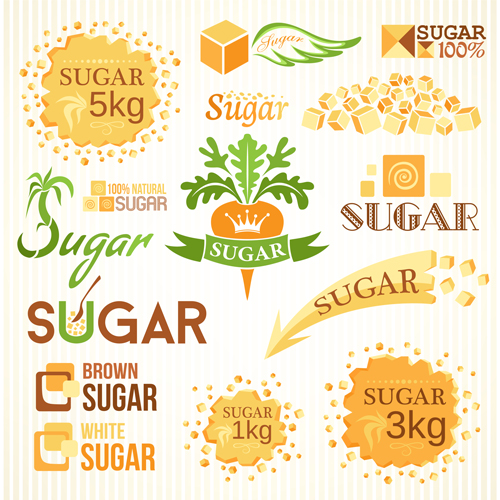 500x500 Sugar Labels With Logos Vector Material 05 Free Download