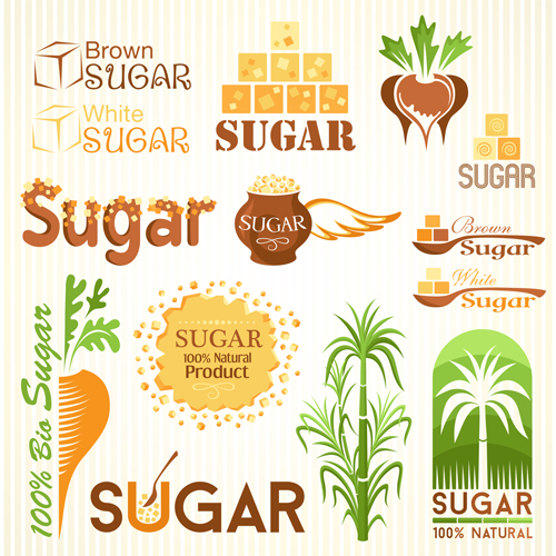 500x500 Sugar Labels With Logos Vector Material 06 Free Download