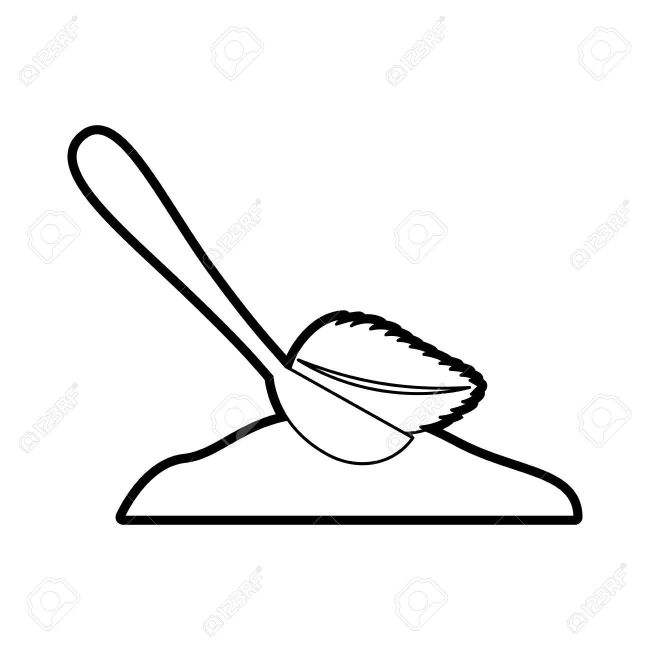 1300x1300 Coffee Red Cup Spoon Full Sugar Stock Vector 654255502