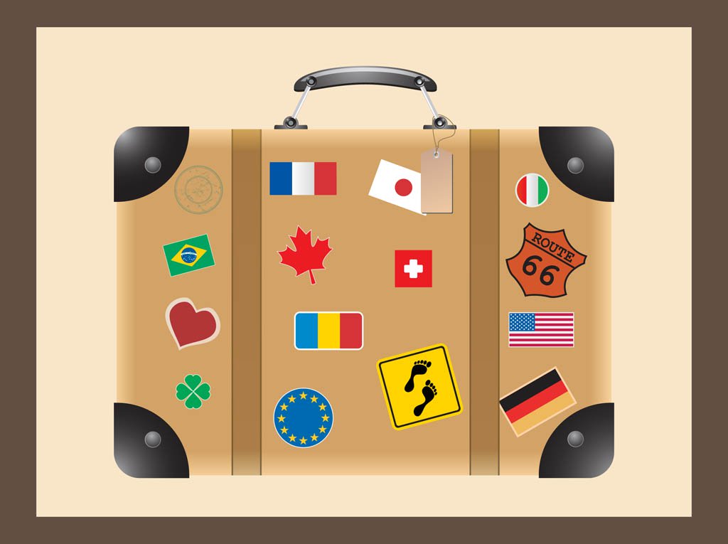 1024x765 Travel Suitcase Vector Vector Art Amp Graphics
