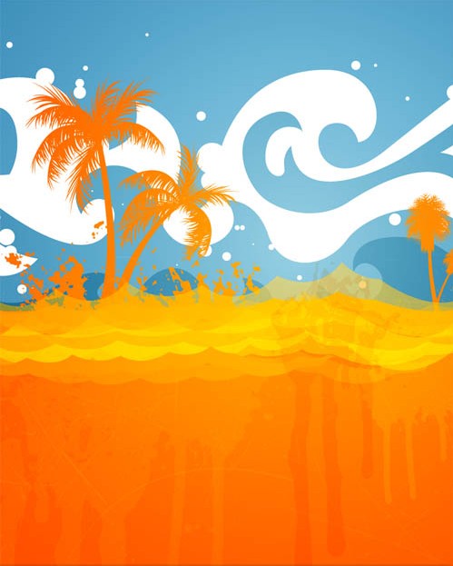 499x623 Summer Beach Backgrounds Vector Ai Format Free Vector Download