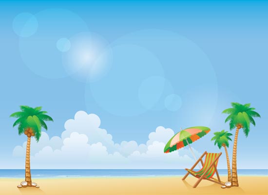 550x400 Summer Beach Background Vectors