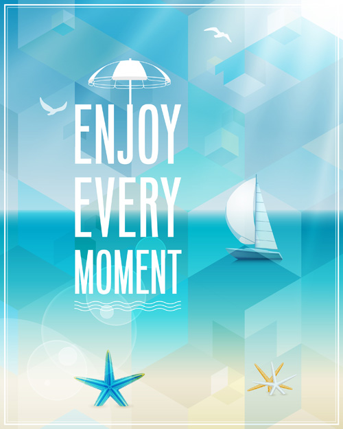 500x625 Retro Summer Elements Vector 02 Free Download