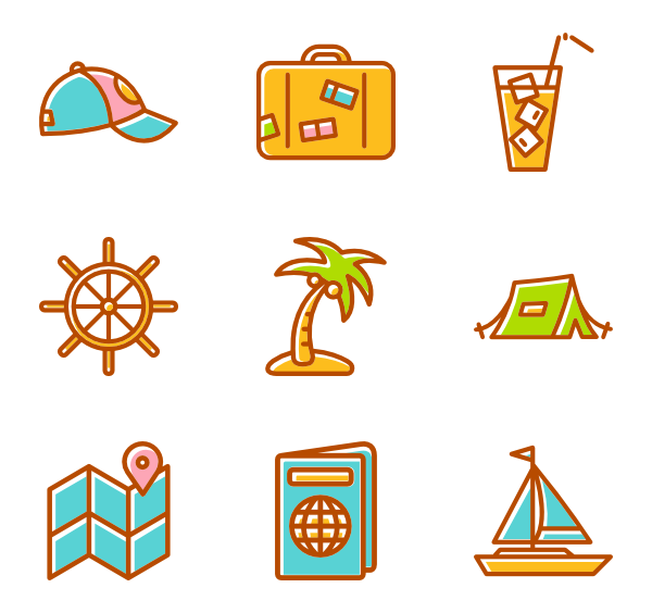 600x564 Summer Icons